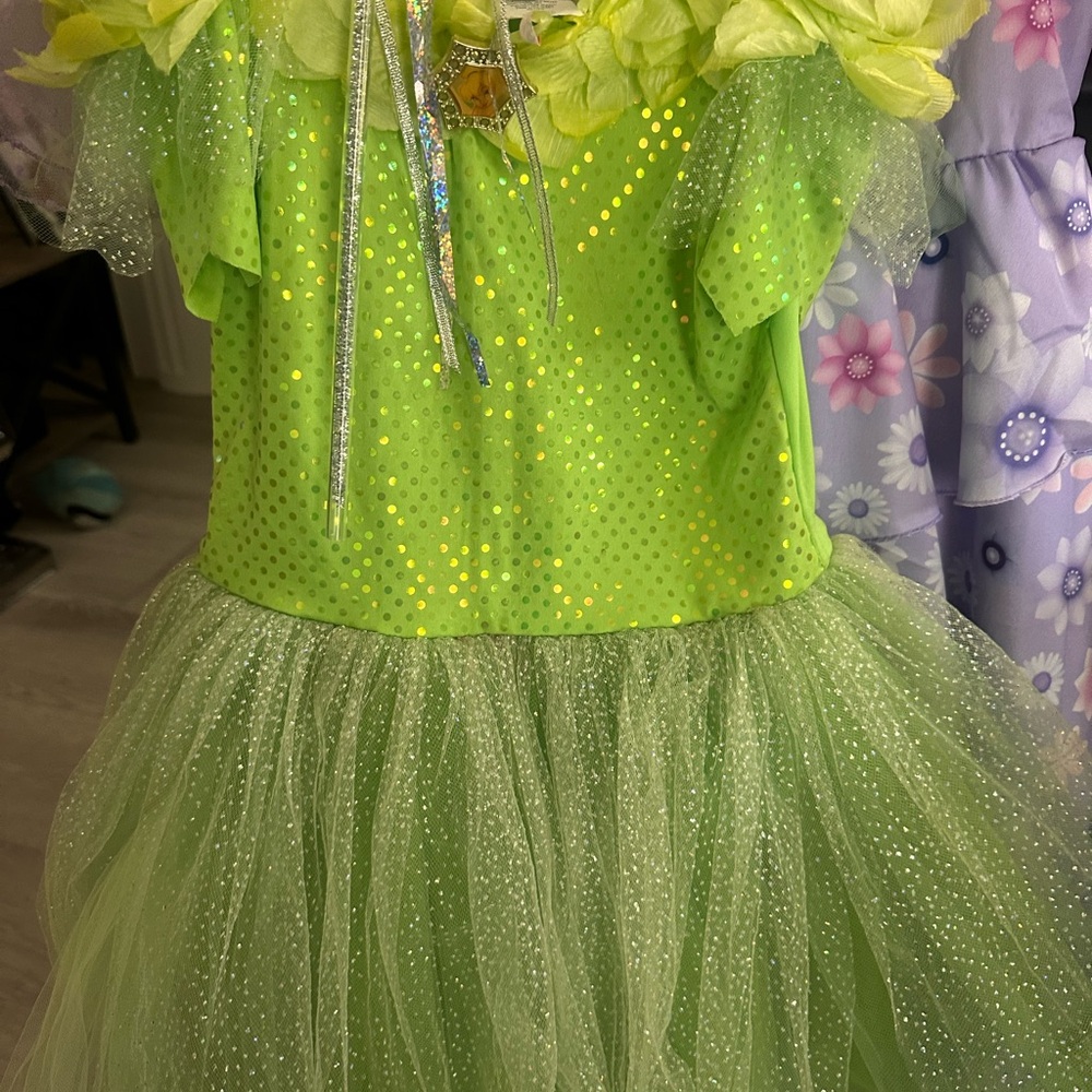 Disney Green Fairy Dance Costume with Sparkling Bodice